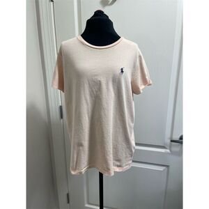Polo Ralph Lauren Women's XS Pink Crew-Neck T-Shirt Casual Top